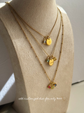 Square Birthstone Necklace