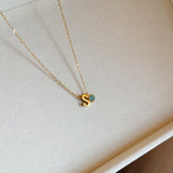 Evra Initial Steel Necklace