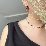 Dear Dreamer Hoop Earrings in Strawberry Quartz