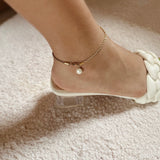 Cece Pearl Rope Anklet